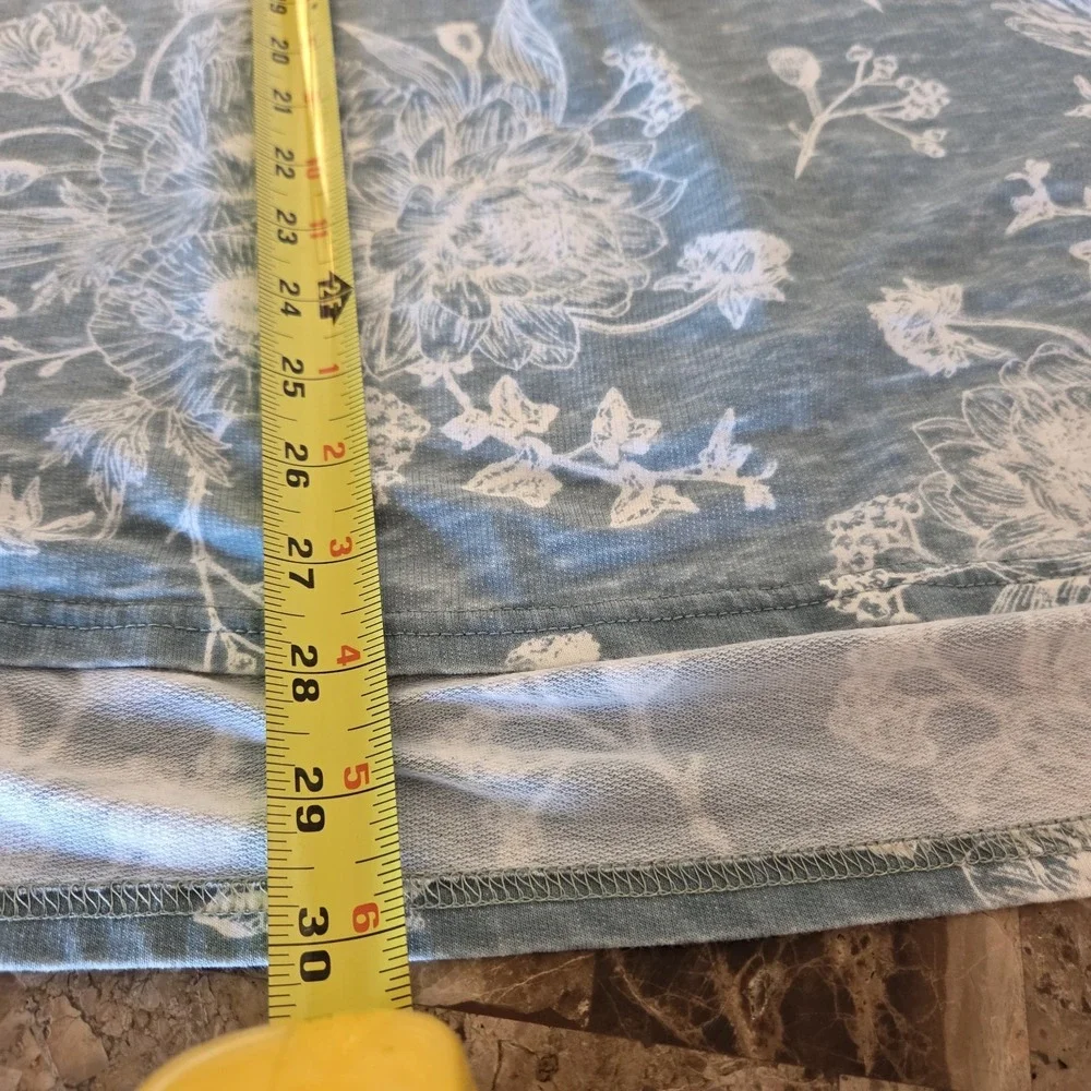 Jane + Delancey sz 3X green floral relaxed fit t-shirt top boho casual cottage - Picture 7 of 10